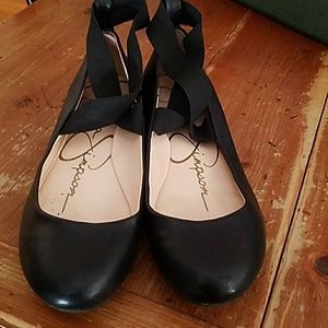 Size 8.5 Jessics Simpson Black Flats
